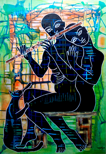 Balada del Amor Adolescente. Acrílico/ lienzo. 110 x 80 cm