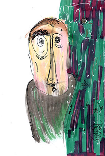 serie Los feitos, Tinta sobre papel satinado